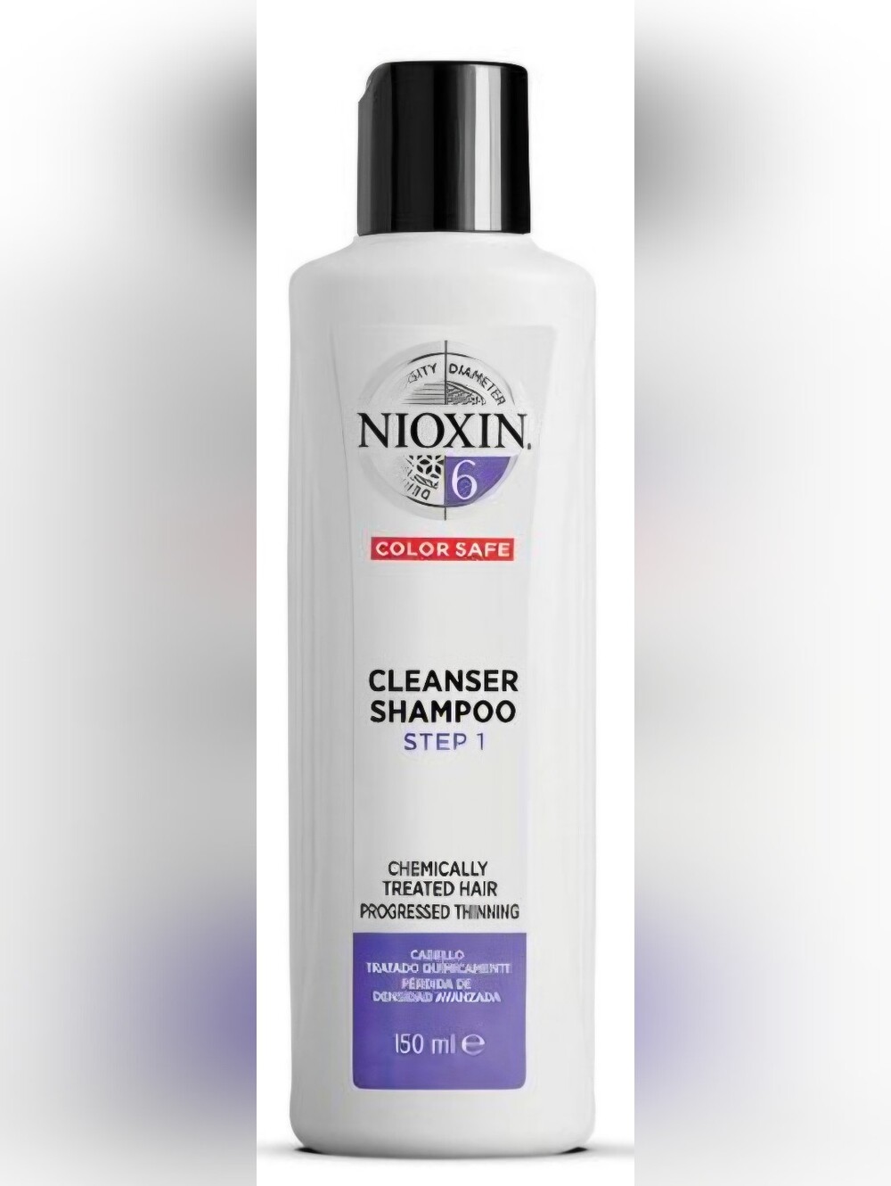 Nioxin Cleanser Shampoo Step 1 - White & Purple (Color Safe)